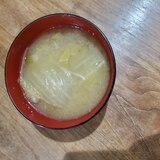 白菜、切干大根の味噌汁
